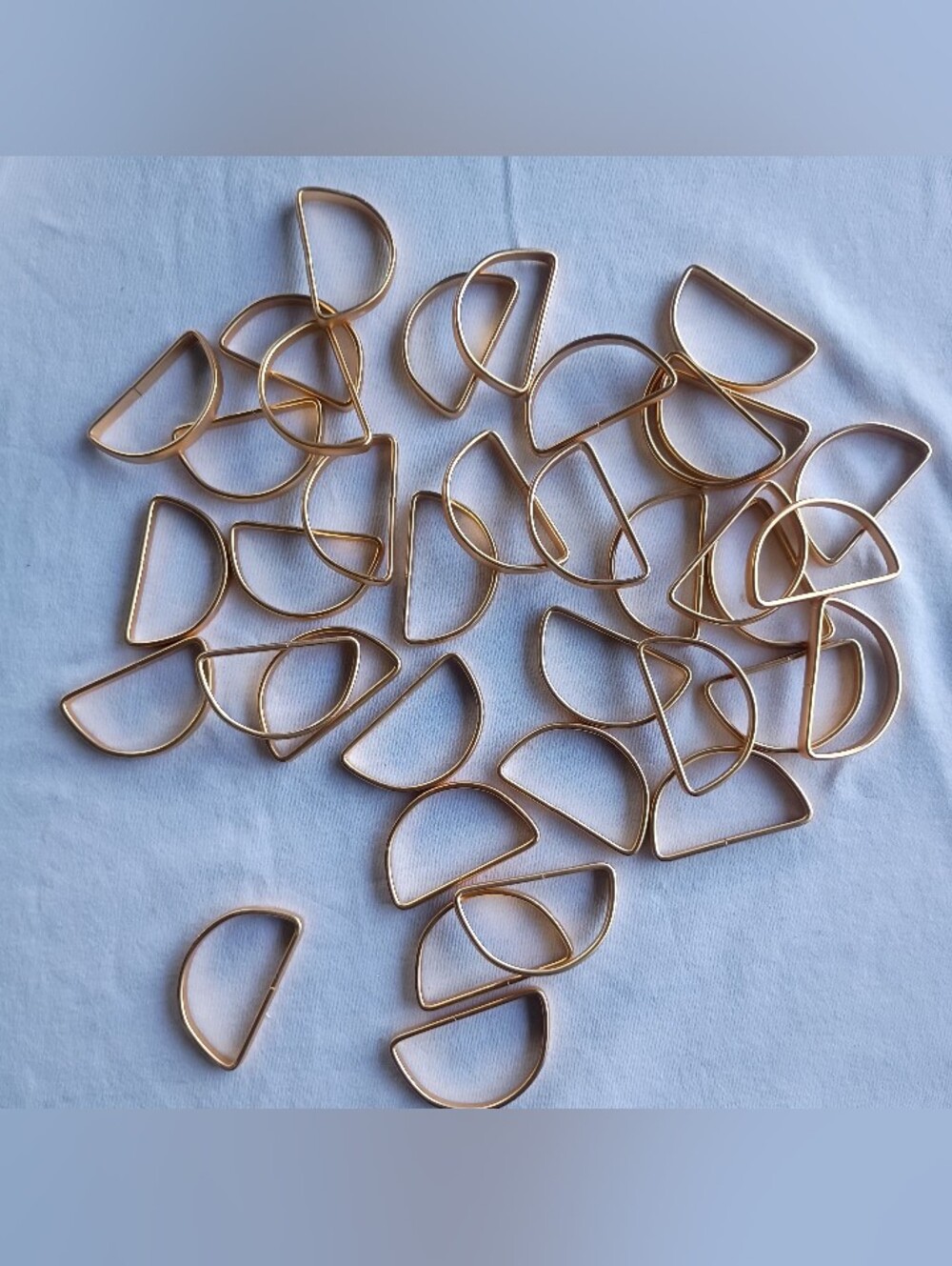 Set Of 37 Gold Tone Jewelry Making D Rings